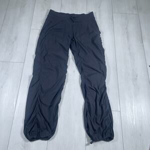 Lululemon Women's 8 Dance Studio Mid Rise Pants Black Lined Drawstring